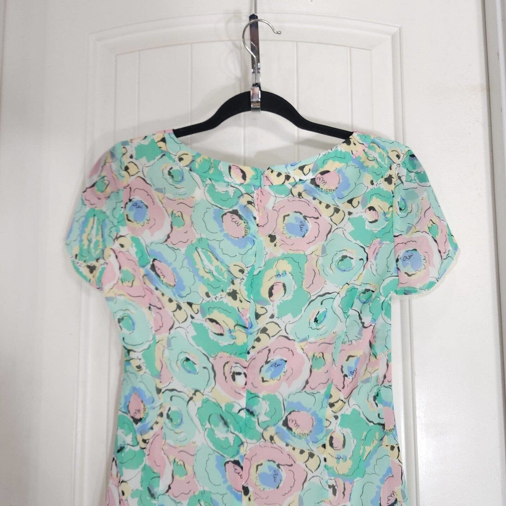 Compagna Womens Dress Vtg Korean Floral Coquette Mini Cottagecore Prairie Sz S - Picture 8 of 11